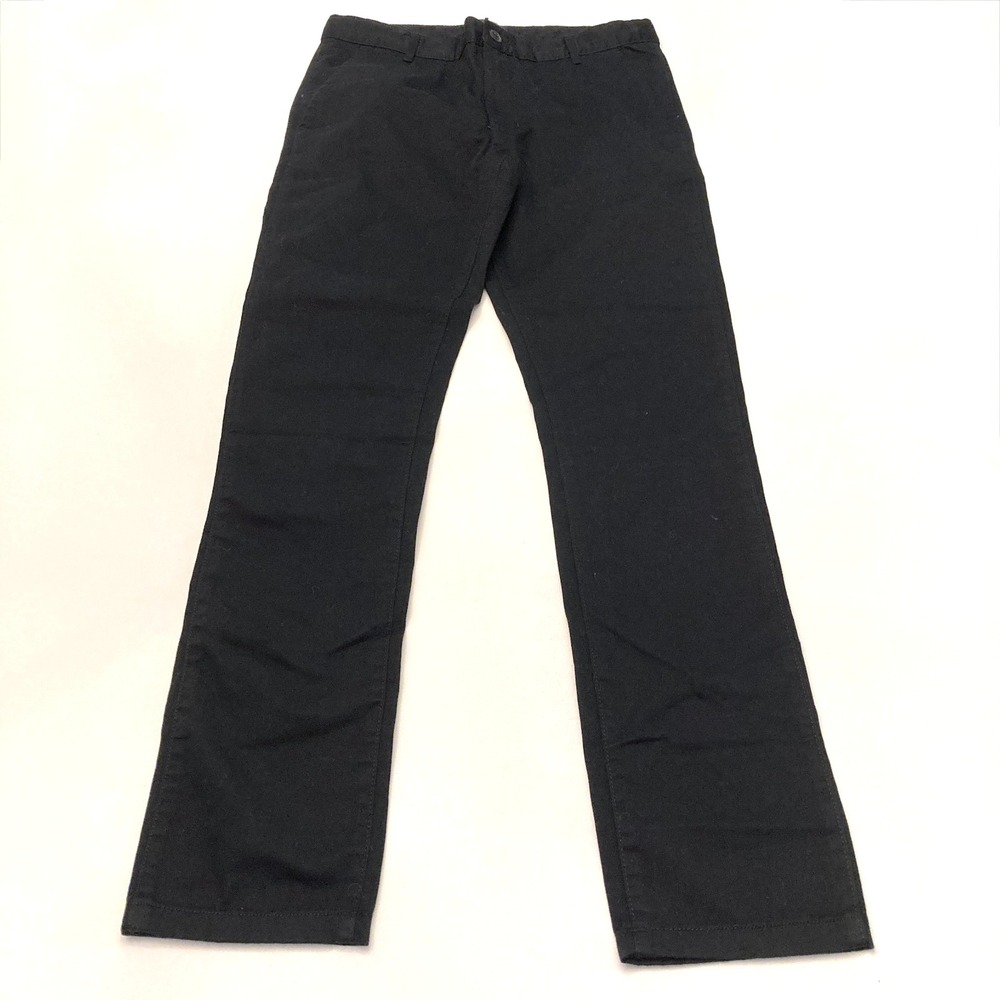 Children's Place Black 100% Cotton Chino Pants Boys 16 Straight Leg 30" Waist